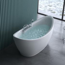 Freistehende Badewanne Armatur Acryl Wanne 180cm x 80cm V603