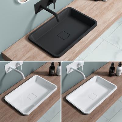 doporro® Einbauwaschbecken Mineralguss Waschbecken Waschtisch Col104