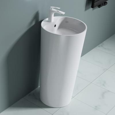 Standwaschbecken Gussmarmor Stand Waschtischsäule Waschbecken Col35