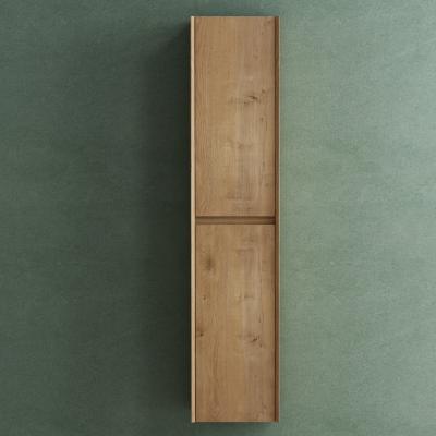 doporro® Seitenschrank Badschrank Schmal Hochschrank Badezimmer Hängend Regal BHT ca: 35x30x160cm Midischrank in Kerneiche Rimo