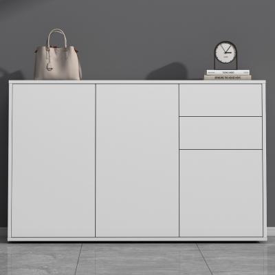doporro® Sideboard Kommode 120 cm in Matt Weiß Aufbewahrungsschrank Holz Bodenstehend für Ihren Wohnbereich Viel Stauraum Schrank 05