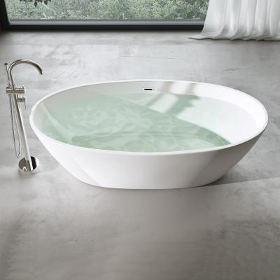 doporro® Badewanne Freistehende Design-Badewanne 1700×800×580mm Oval Weiß Acryl-Standbadewanne mit Ablaufgarnitur DIN-Anschlüssen Vicenza599