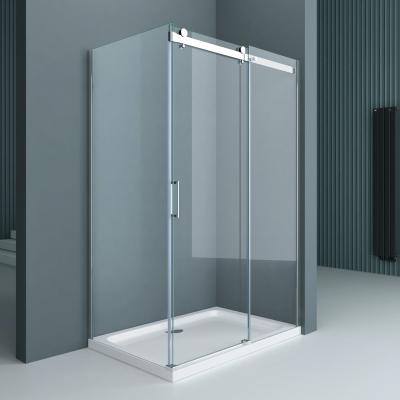 Duschkabine Glas mit Schiebetür Eckeinstieg Duschabtrennung 8mm 195cm R17