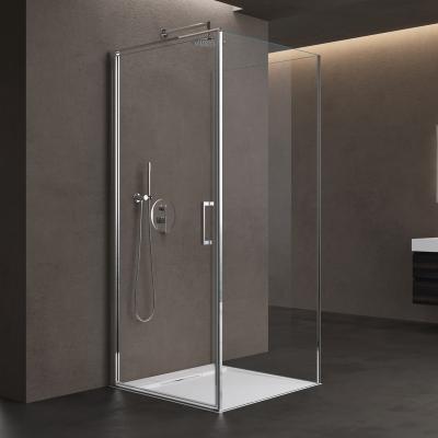 doporro® Duschkabine U-Form 80x80x80 cm Ravenna36UK Duschabtrennung Drehtüren mit Duschwanne 8mm ESG-Sicherheitsglas Klarglas inkl. Nano-Beschichtung