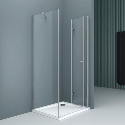 doporro® Eck-Duschkabine Duschabtrennung Eckdusche mit Falttür 75x70x190cm  ESG-Sicherheitsglas Klarglas Ravenna27