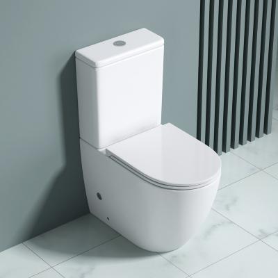 Spülrandloses WC mit Spülkasten Stand WC Toilette Soft-Close S179T