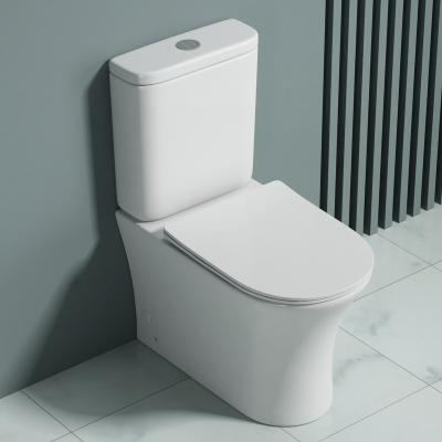 Spülrandloses WC mit Spülkasten Stand WC Toilette Soft-Close A304T