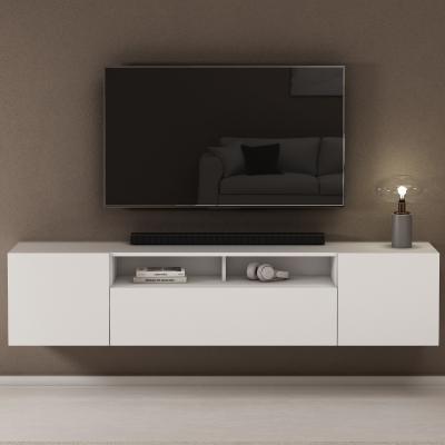 doporro® TV Lowboard TV-Schrank Fernsehschrank 180cm in matt Weiß Hängend oder Stehend Fernsehtisch, TV-Regal für Fernseher Fernsehschrank03