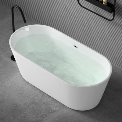 doporro® Freistehende Badewanne 170cm x 79cm Acryl Oval Wanne V520