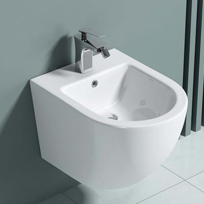 doporro® WC-Bidet  Weiß 485x360x320 mm aus Keramik Wand-Bidet mit Überlauf Düren179 Neu