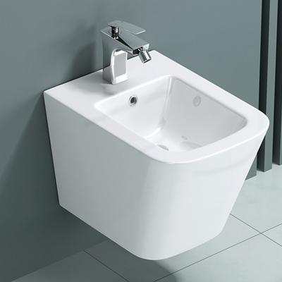 doporro® WC-Bidet Weiß 485x345x330mm aus Keramik Wand-Bidet mit Überlauf S-Düren112