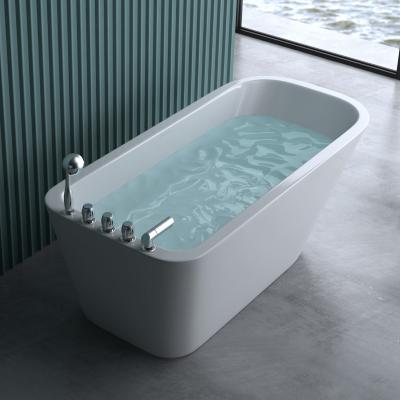 doporro® Badewanne Freistehende Badewanne 170x78x60cm inkl. Armatur mit Ablaufgarnitur und Überlauf aus Acryl in Weiß mit DIN-Anschlüssen Vicenza604 