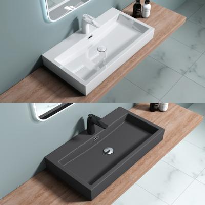 doporro® Waschbecken Aufsatzwaschbecken  aus Gussmarmor Waschtisch Hängewaschbecken Design Colossum06