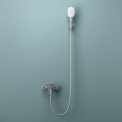 doporro® Duschsystem für Badewannen Weiß Handbrause Einhebelmischer inkl. 3-Strahlarten