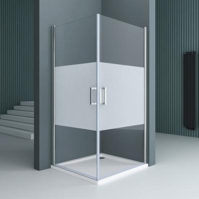 doporro Duschkabine Eckeinstieg Hebe-Senk Mechanismus Dusche 180° Schwingtür Drehtür| Ravenna24MS