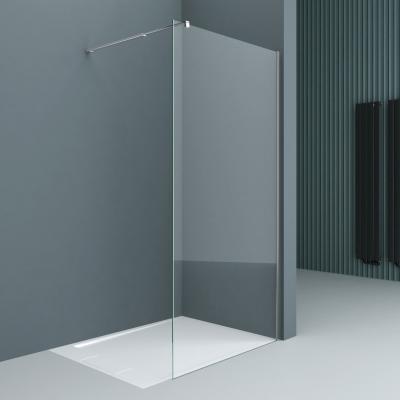 doporro®  Luxus Duschwand Duschabtrennung 50x200 Walk-In Dusche mit Stabilisator aus Echtglas 10mm ESG-Sicherheitsglas Klarglas inkl. Nanobeschichtung Bremen2K