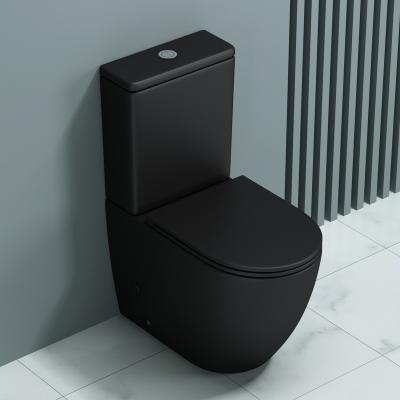 Stand-WC mit Spülkasten komplett Stand179T-neu matt schwarz inkl. Softclose Absenkautomatik