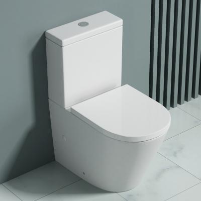 Spülrandloses WC mit Spülkasten Stand WC Toilette Soft-Close A179T