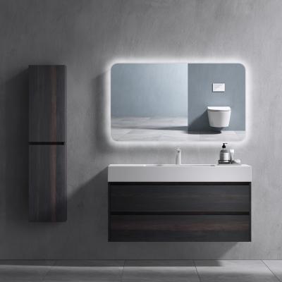 doporro® Badmöbel-Set Design Waschplatz 120x48x63cm inkl. Waschbecken Vulkan Waschbecken-Unterschrank Wandmontage Deep