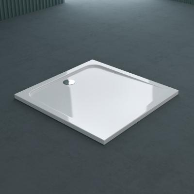 doporro® Duschtasse in weiß aus Acryl Superflach 4cm Quadratisch Novas