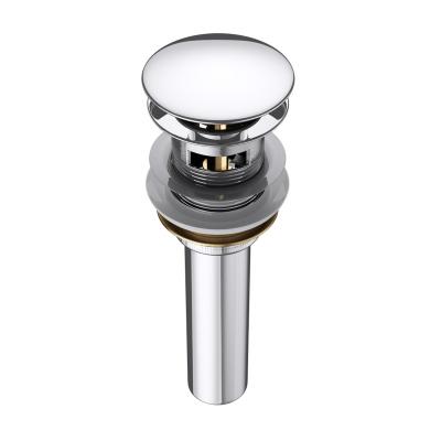 Überlauf-Ablaufgarnitur Push-Open Pop-Up-Ventil Abfluss aus Chrom PU04