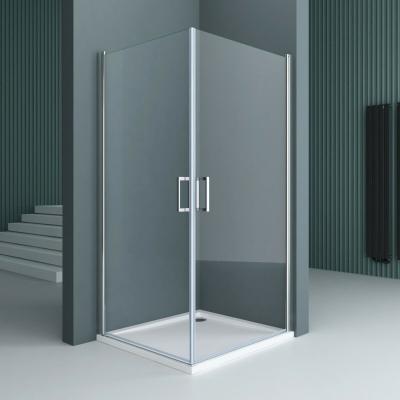 doporro Duschkabine Duschabtrennung Senkmechanik Dusche 180° Schwingtür Drehtür 195cm R24K