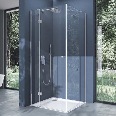 doporro®Duschkabine Dusche Duschabtrennung Eckdusche 190cm ESG NANO Glas R5