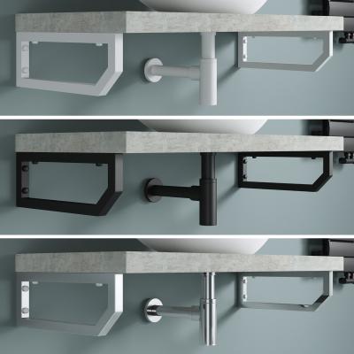 Rostfreie Edelstahl Wandkonsole Wandhalter WH03 Träger Regalträger Regalhalter (2 Stück)