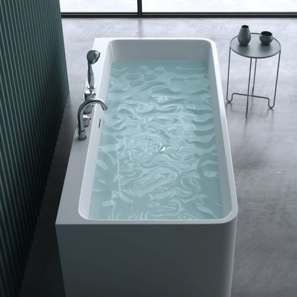 Freistehende Badewanne 170cm 180cm Armatur Acryl Wanne V601