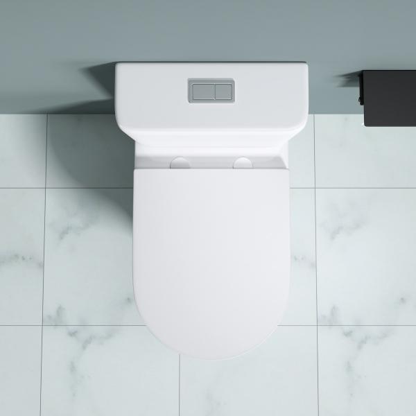 Spülrandloses WC mit Spülkasten Stand-Toilette Soft-Close WC-Sitz S304T 