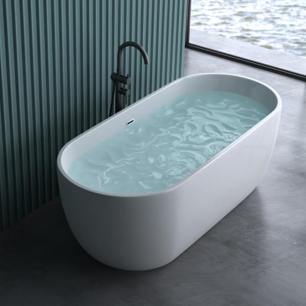 Freistehende Badewanne Acryl Wanne Standbadewanne 180 x 80 cm V518