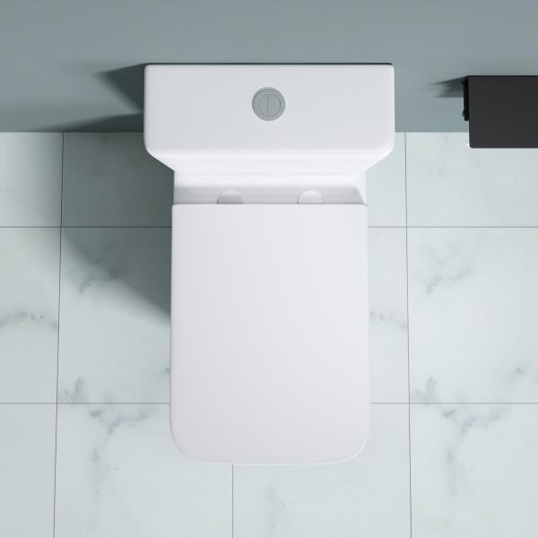 Spülrandloses Stand WC Stand-Toilette Spülkasten Soft-Close WC-Sitz S112T 